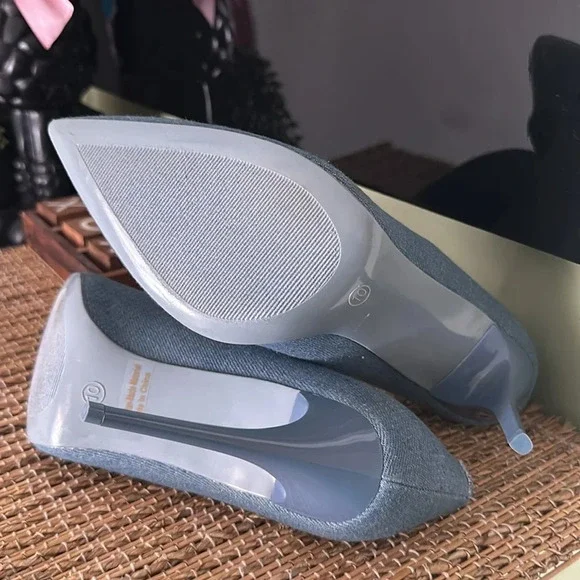 Bella Luna denim closed toe high heels size 10 - Picture 9 of 10